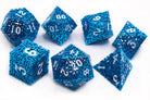 Metallic Blue TTRPG Dice