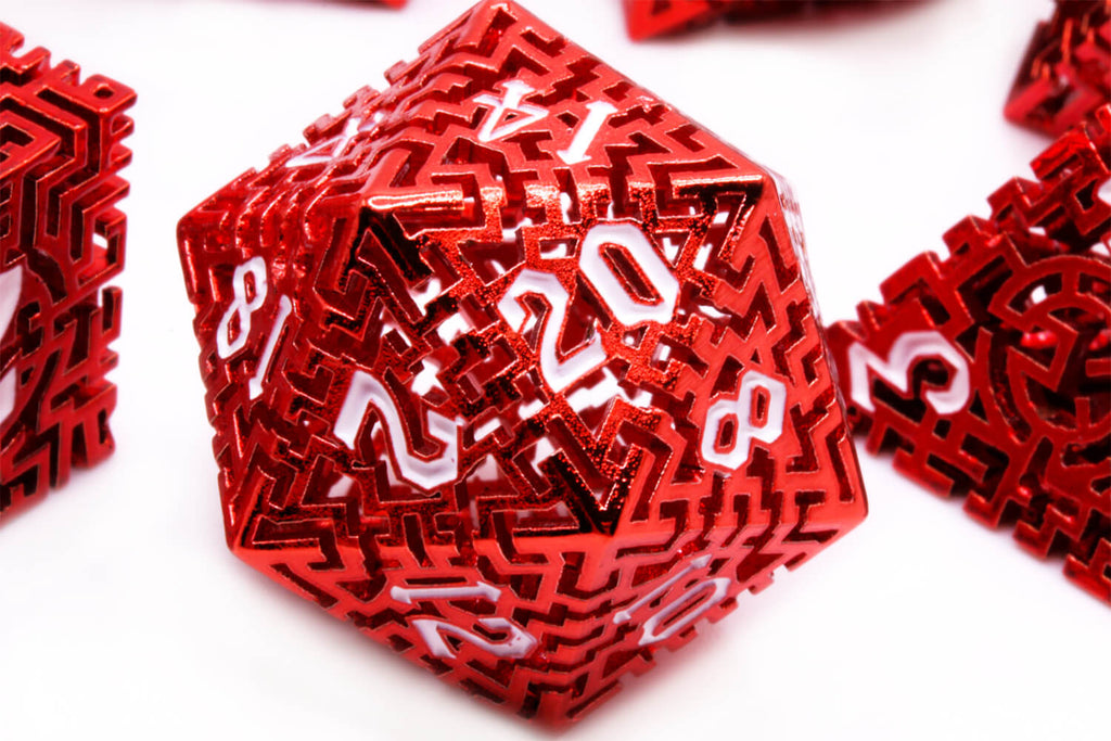 Labyrinth Red D20 Dice