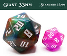 Giant dice size comparison