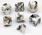 Marble D&D Dice Gold