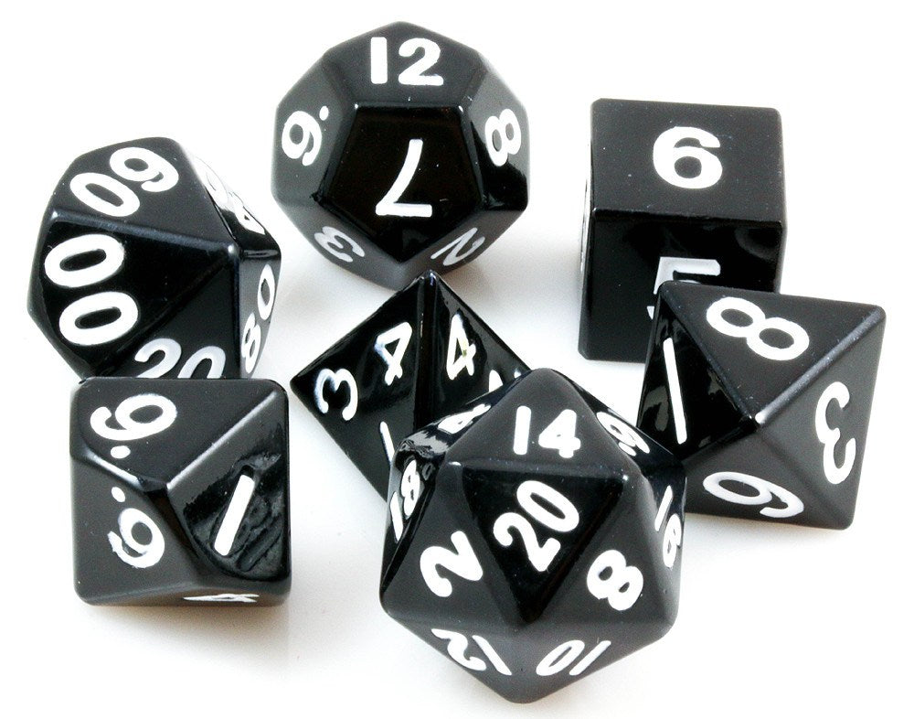 Metal RPG Dice Black