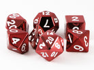 metal dice red