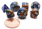 Blue and Bronze Mini Dice