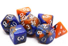 Mini DnD Dice Blue Orange 2