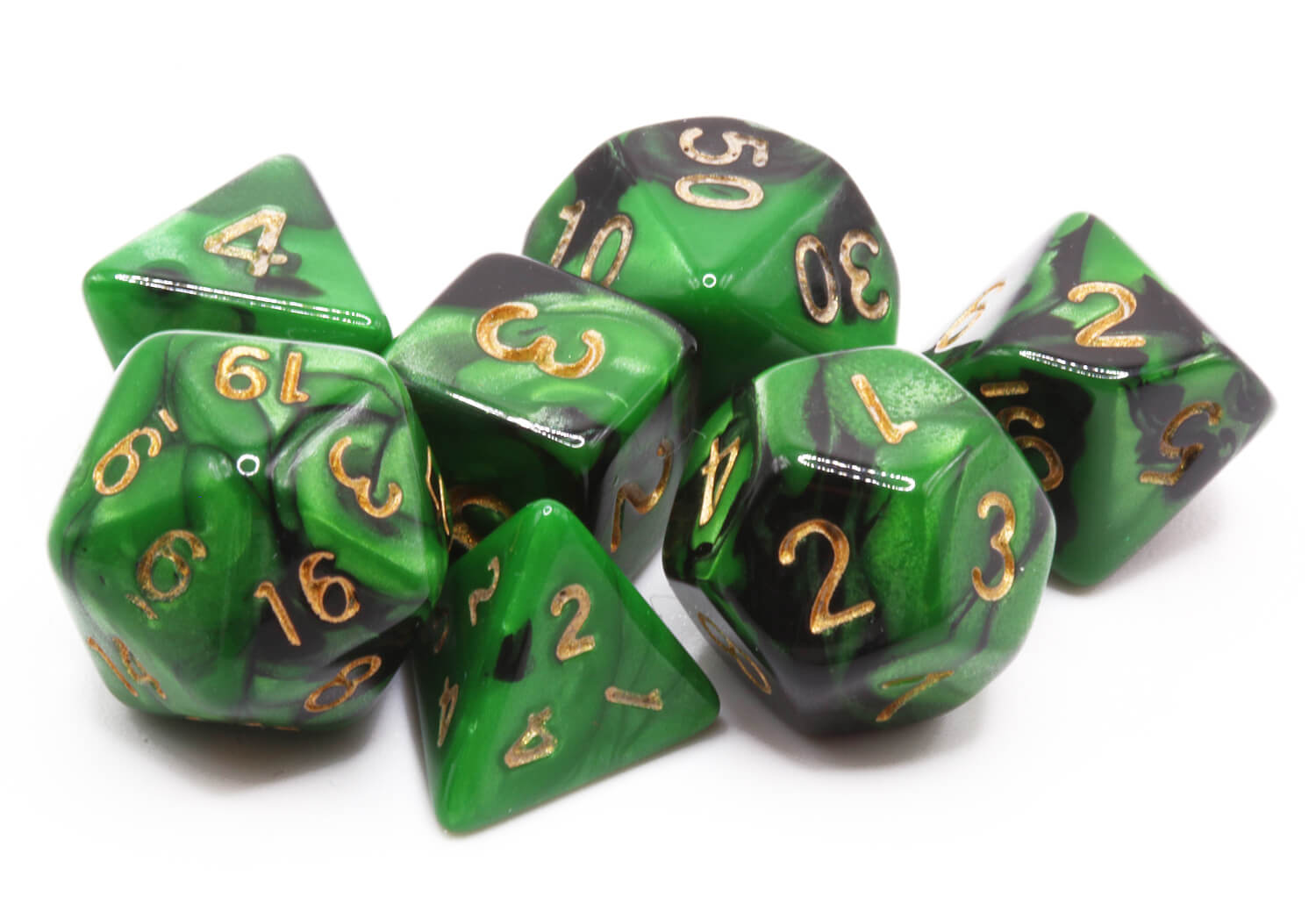 Mini Green Black Dice 2