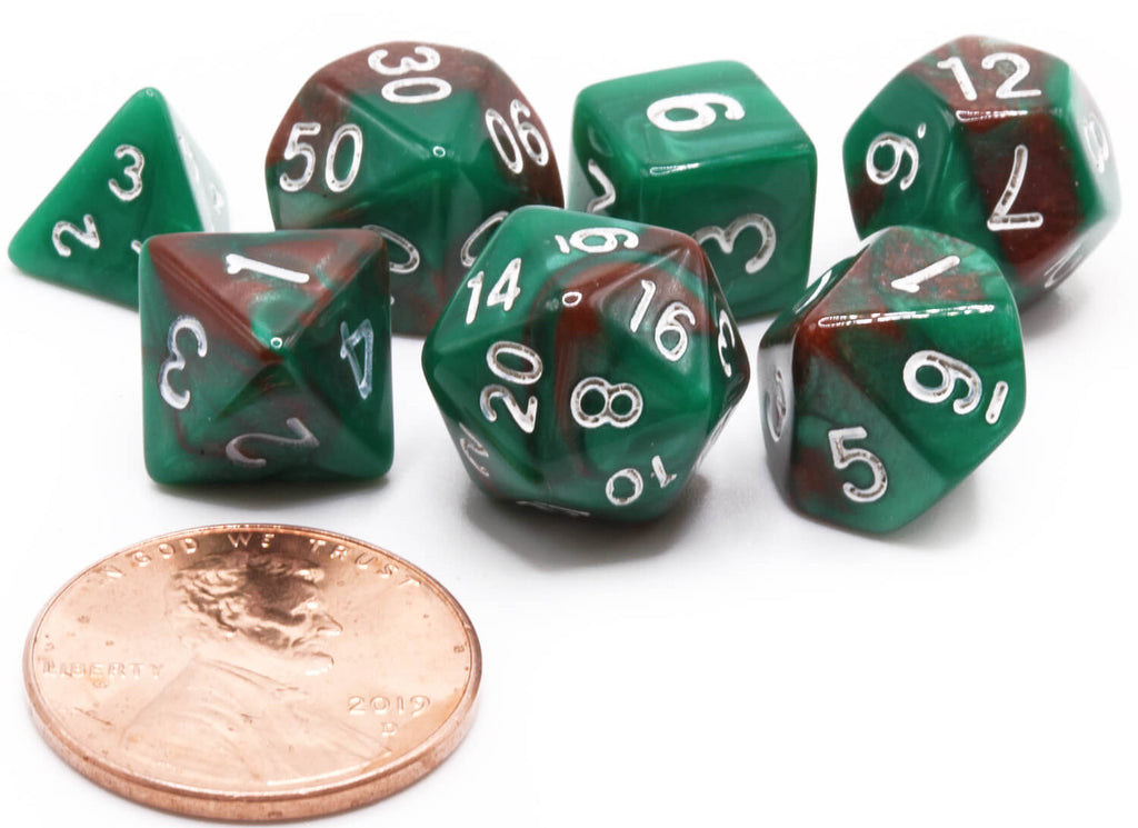 Mini DnD dice green