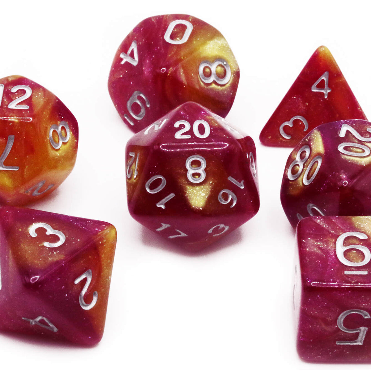Moonfire Dice (Lullaby) | TTRPG Role Playing Game Dice Set – Dark Elf Dice