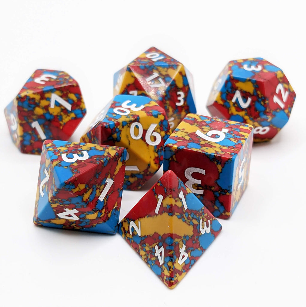 Beautiful Stone dice for dnd games