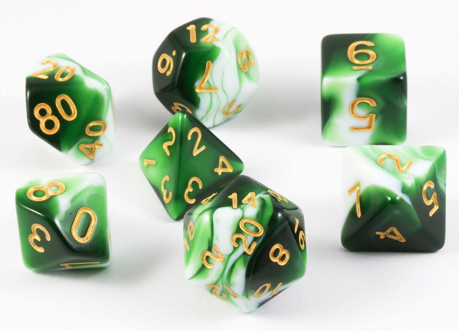 D&D Dice Mystic Green