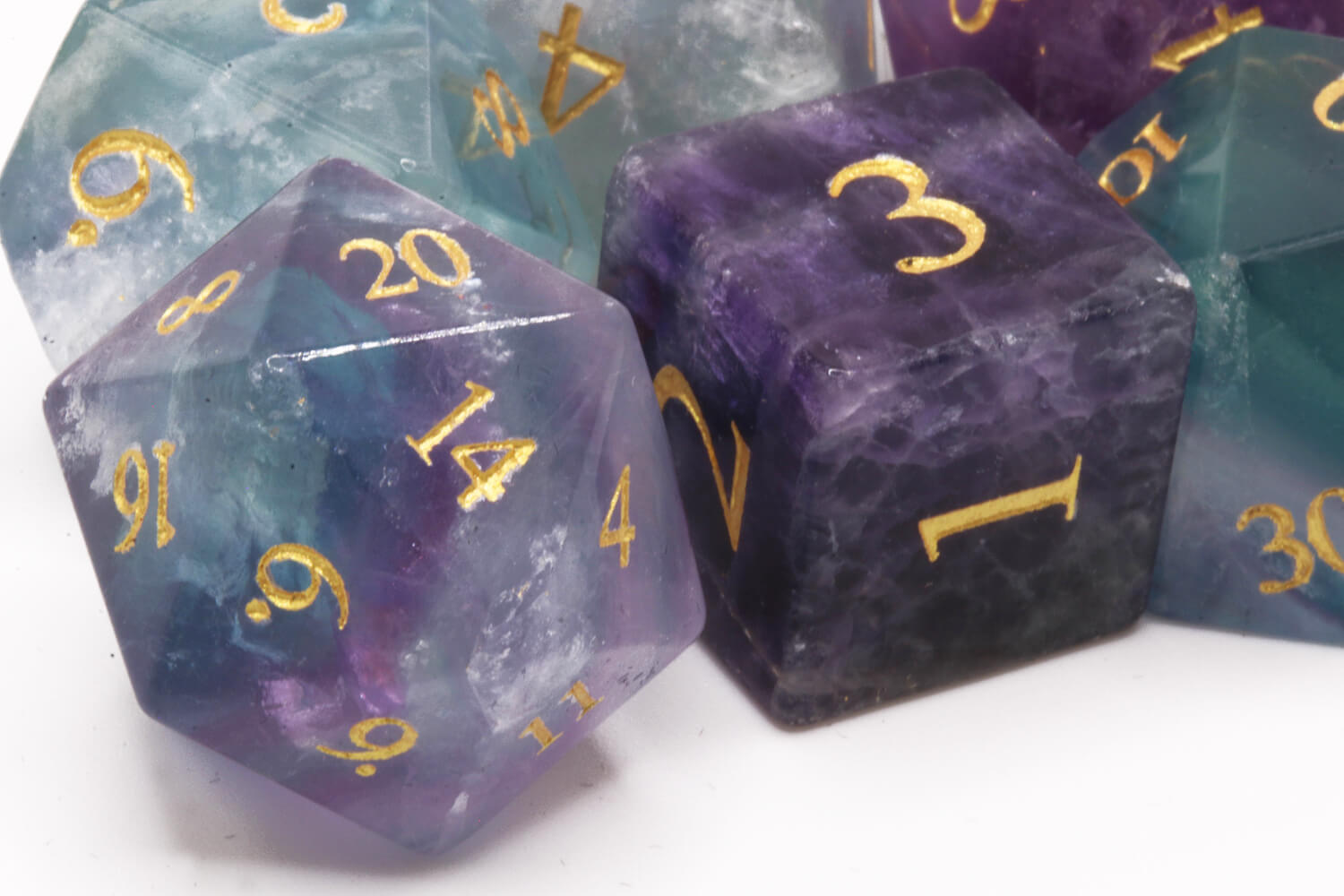 Natural Fluorite Gemstone Dice 5