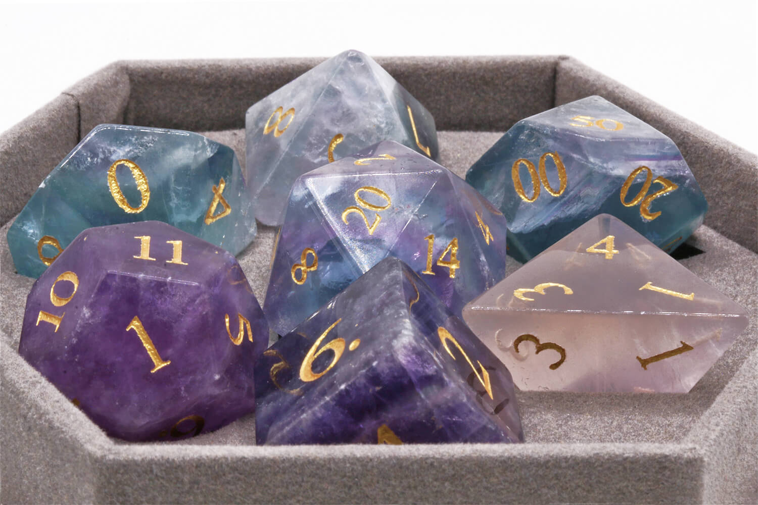 Natural Fluorite Gemstone Dice