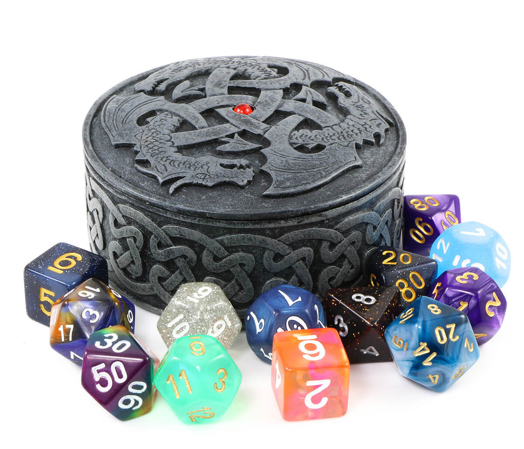 celtic dice box