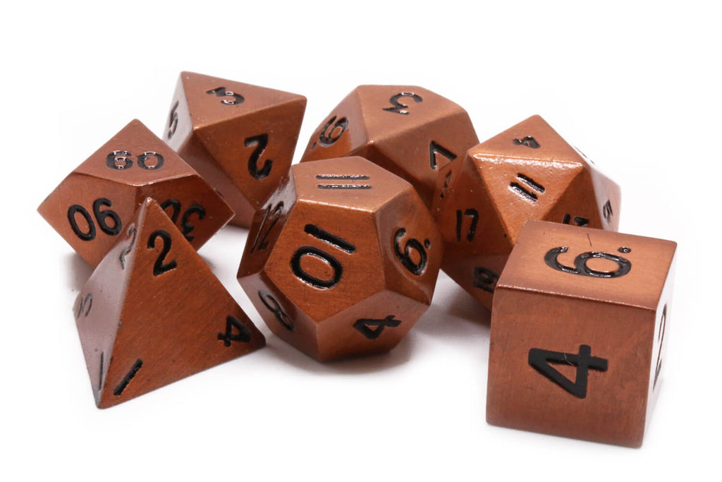 Premium copper dice set