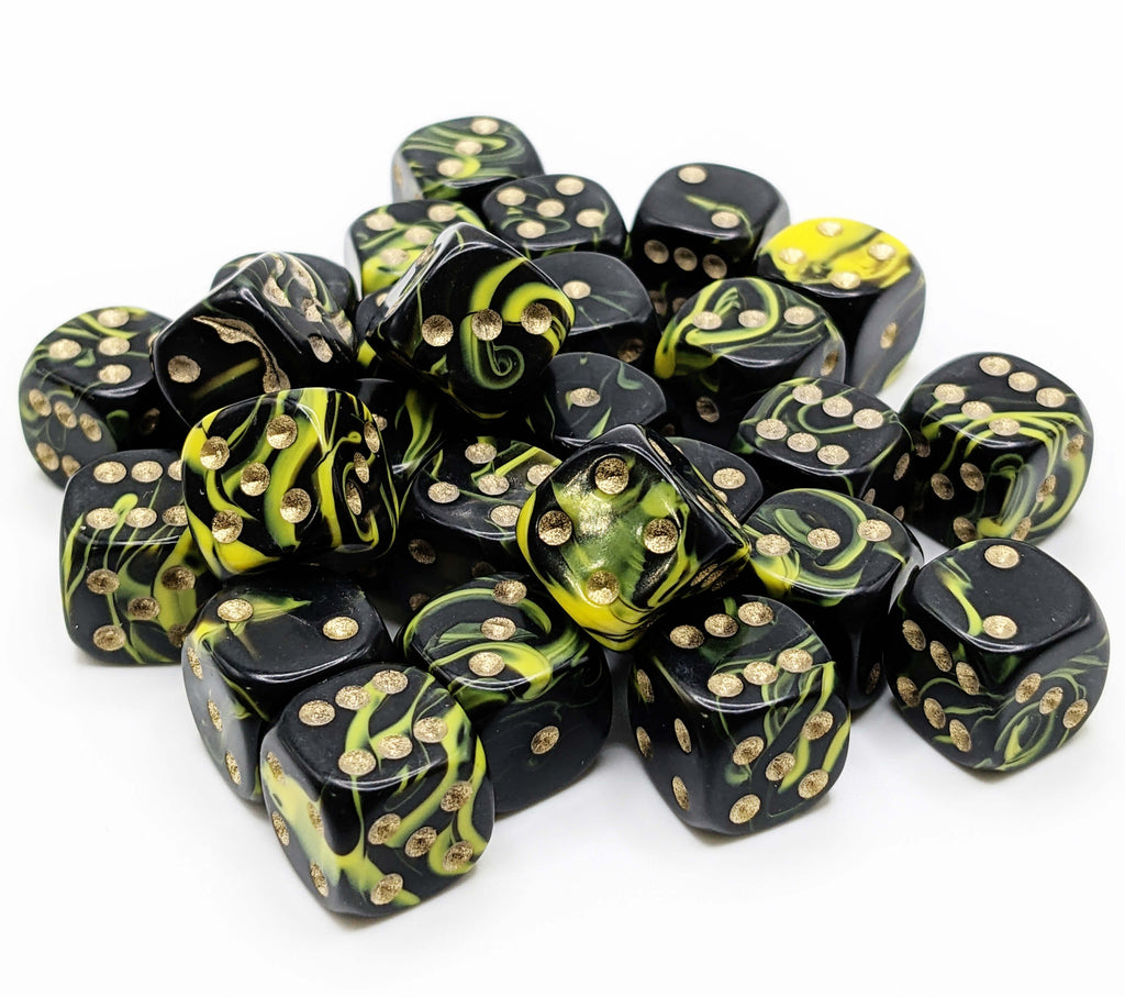 Yellow Oblivion game dice