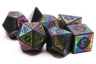 Holographic Rainbow Obsidian Dice 3