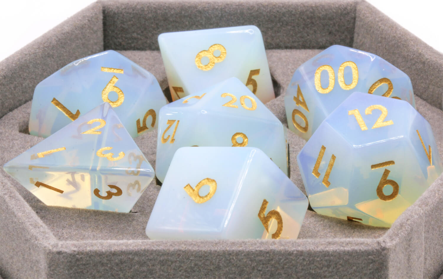 Gemstone dice opal