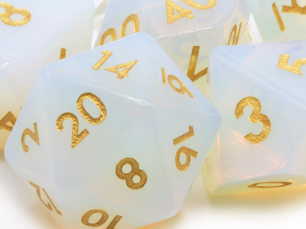 Gemstone dice opal sans serif