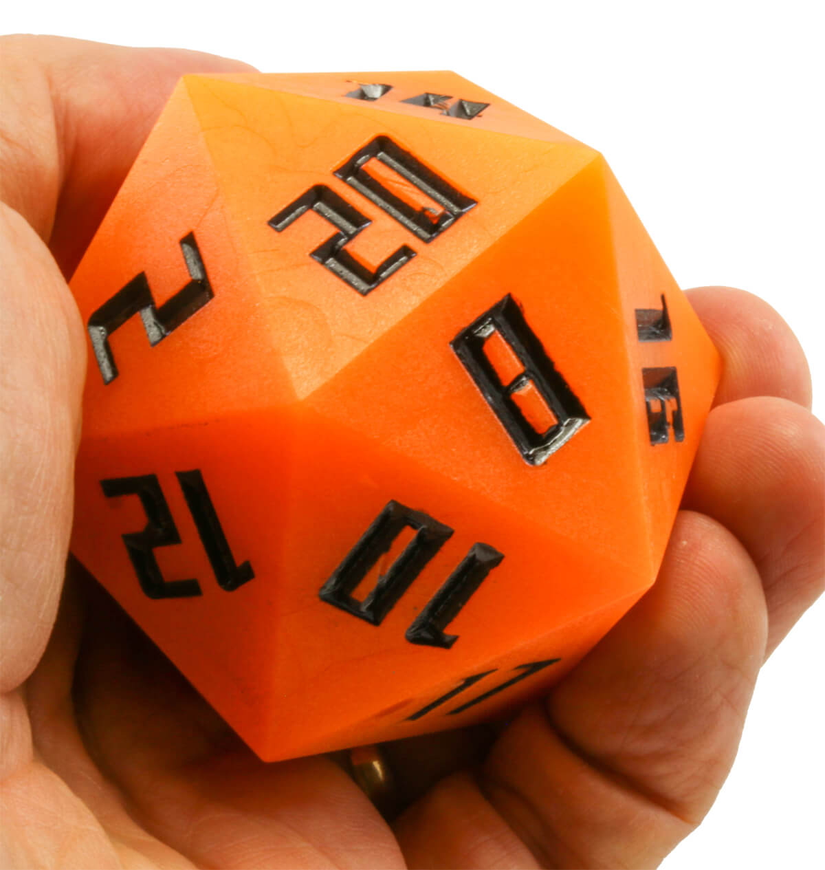 Giant d20 glow in the dark orange 2