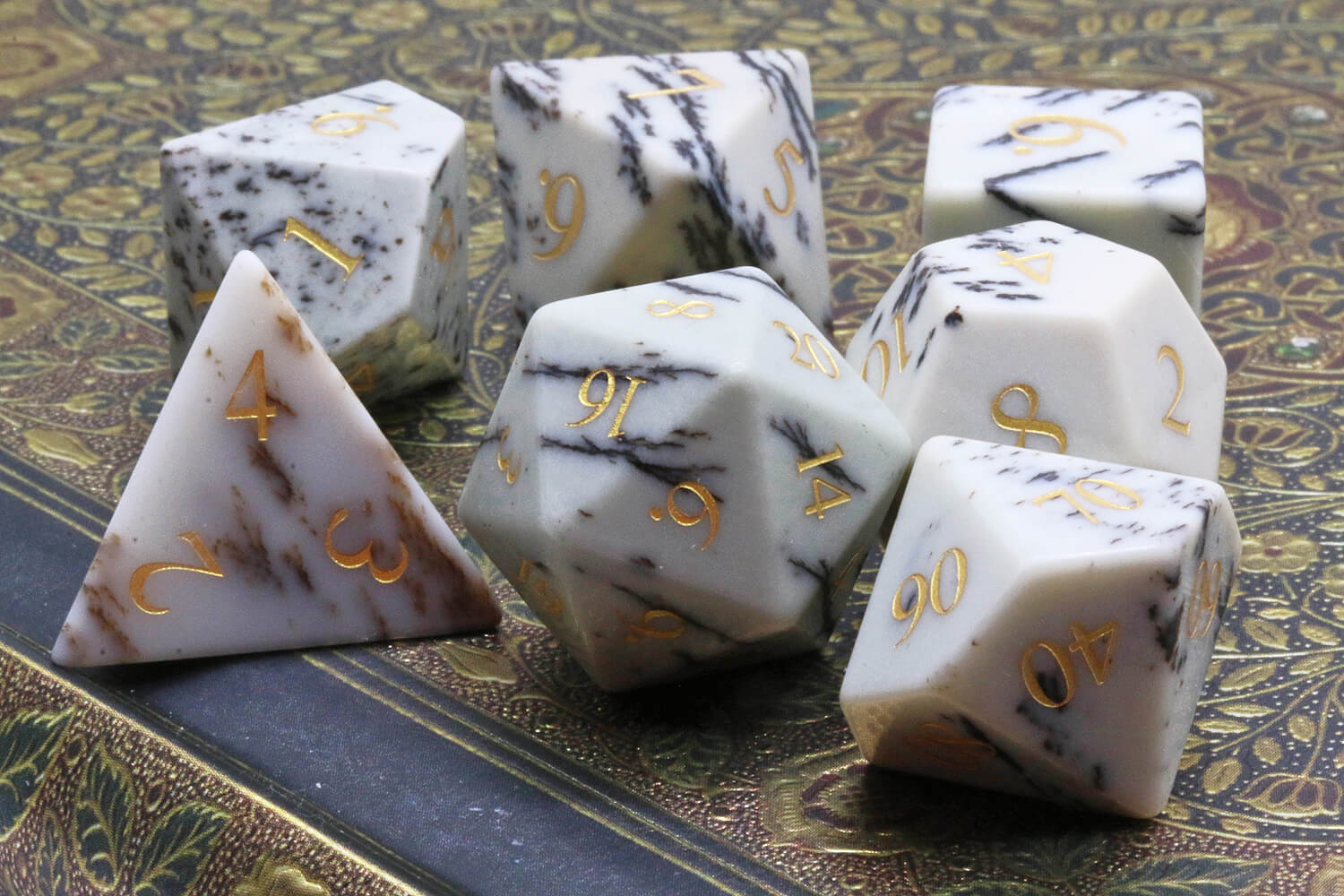 Painted Jasper TTRPG Dice