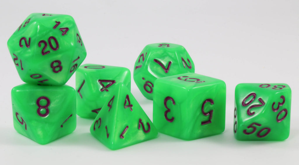 Pearl Green DnD Dice