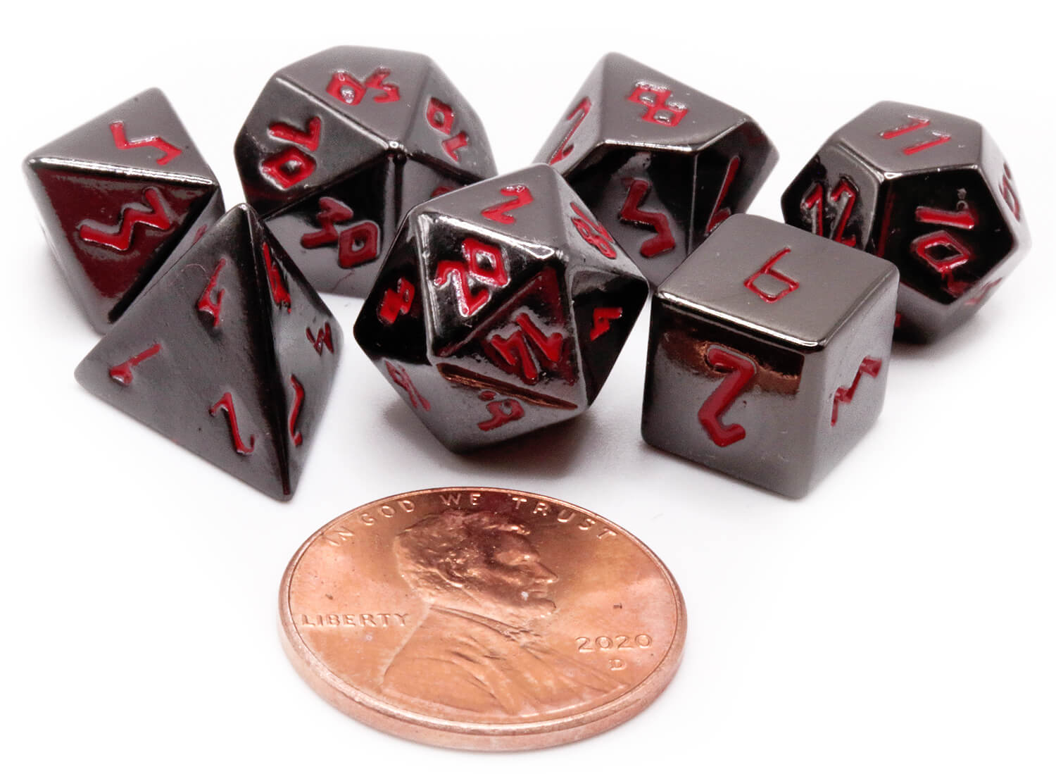 Nightmare Black Mini DnD Dice