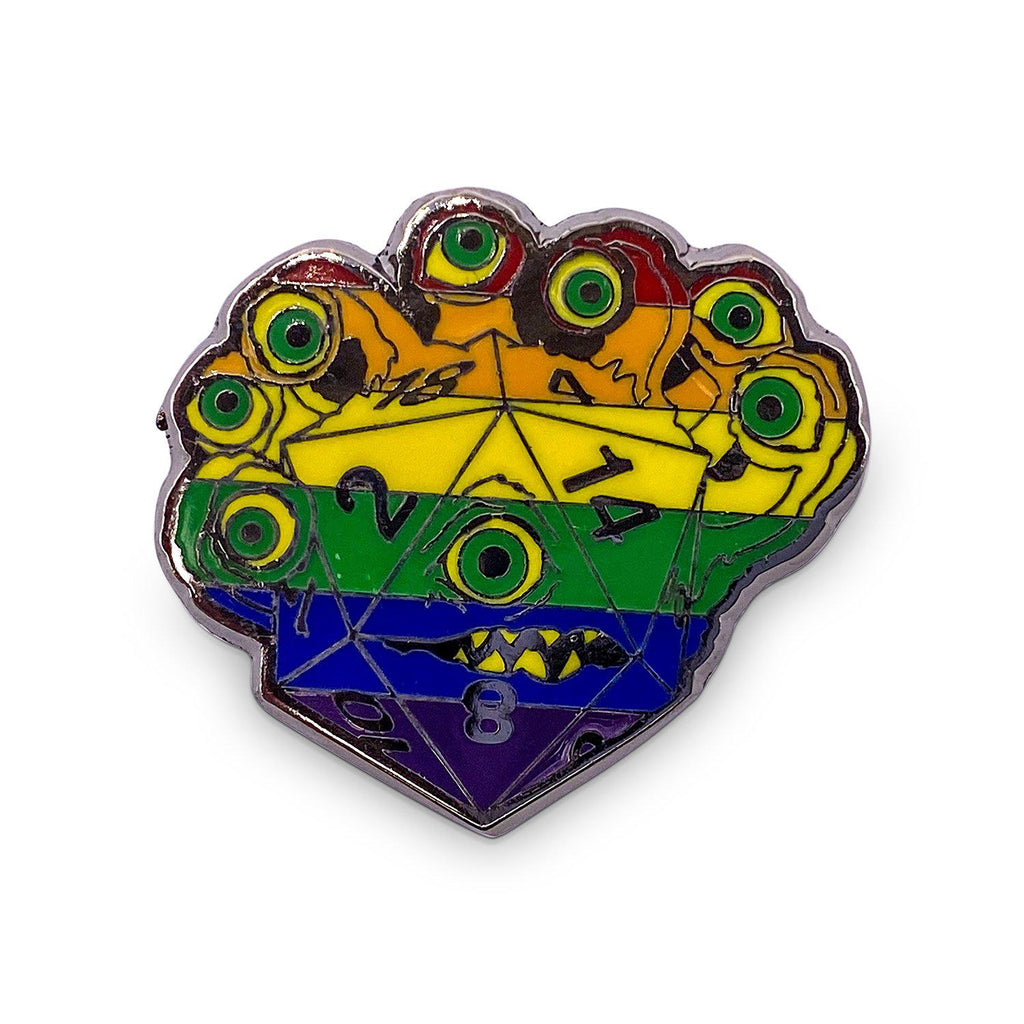 Eye Tyrant Rainbow D20 Pin