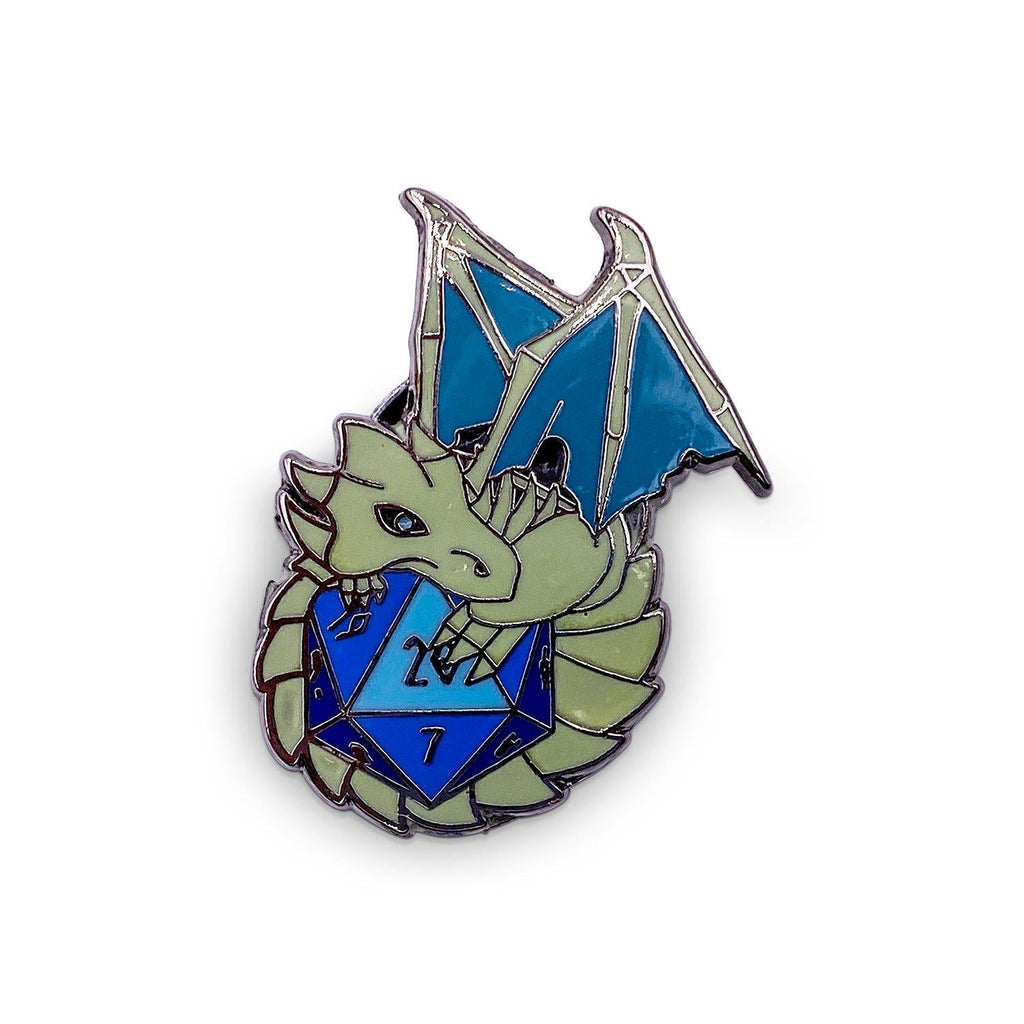 Dracolich D20 Blue Pin