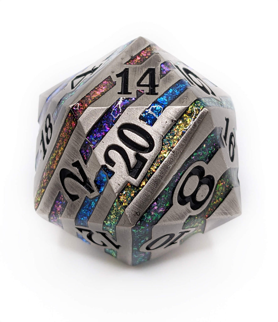 Awesome metal dice d20 planar infusion