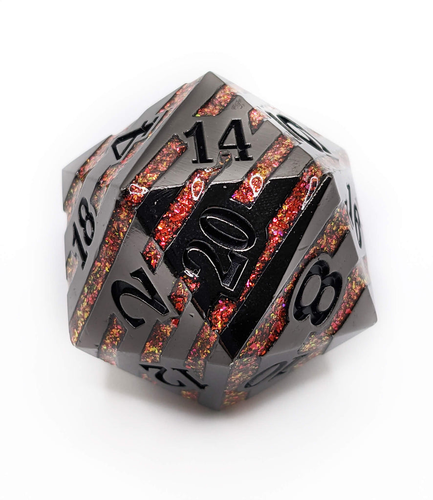 Planar infusion giant d20 dice black and red