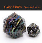 Giant D20 Size Chart 33mm vs 16mm