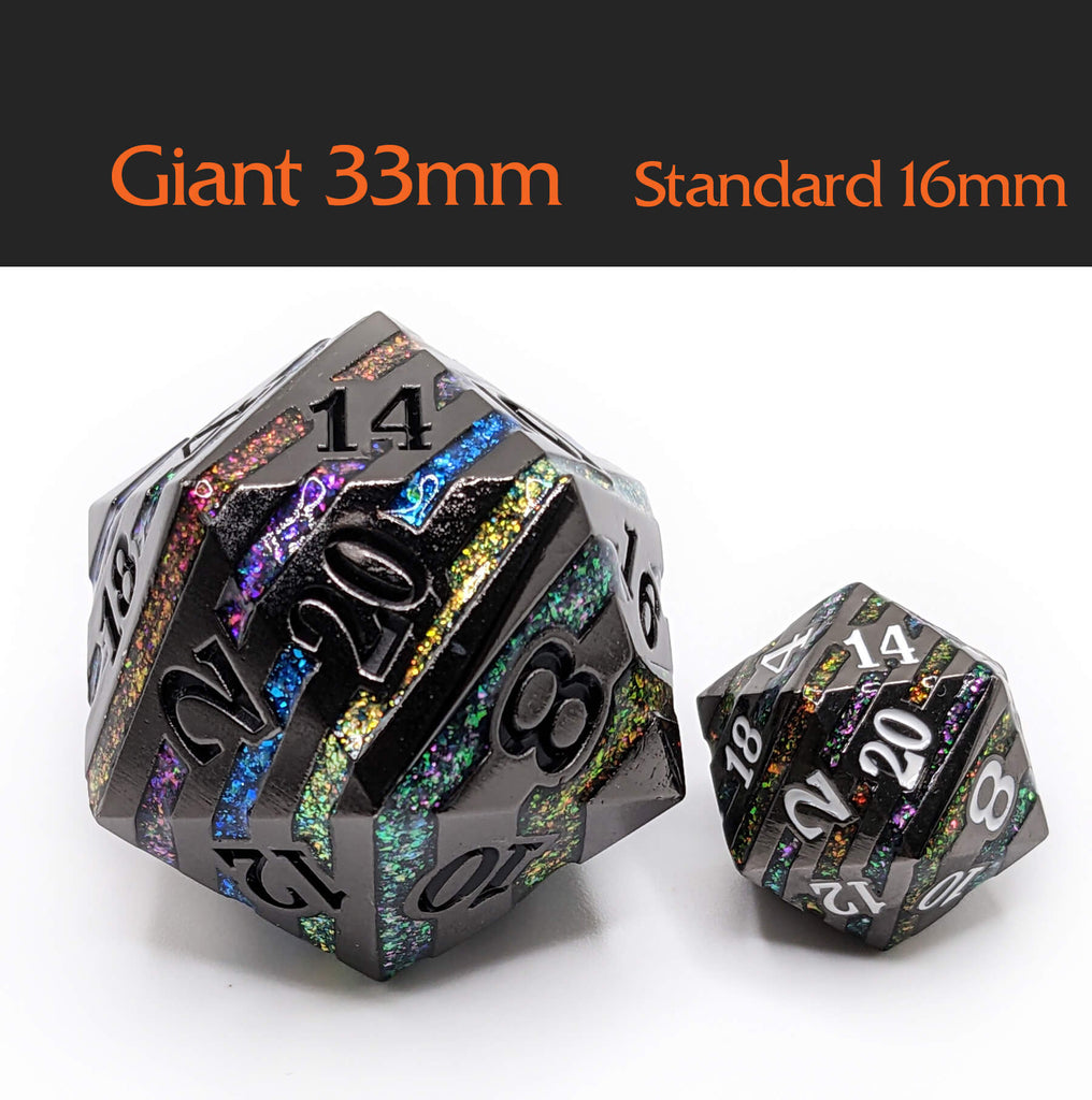 Giant D20 Size Chart 33mm vs 16mm