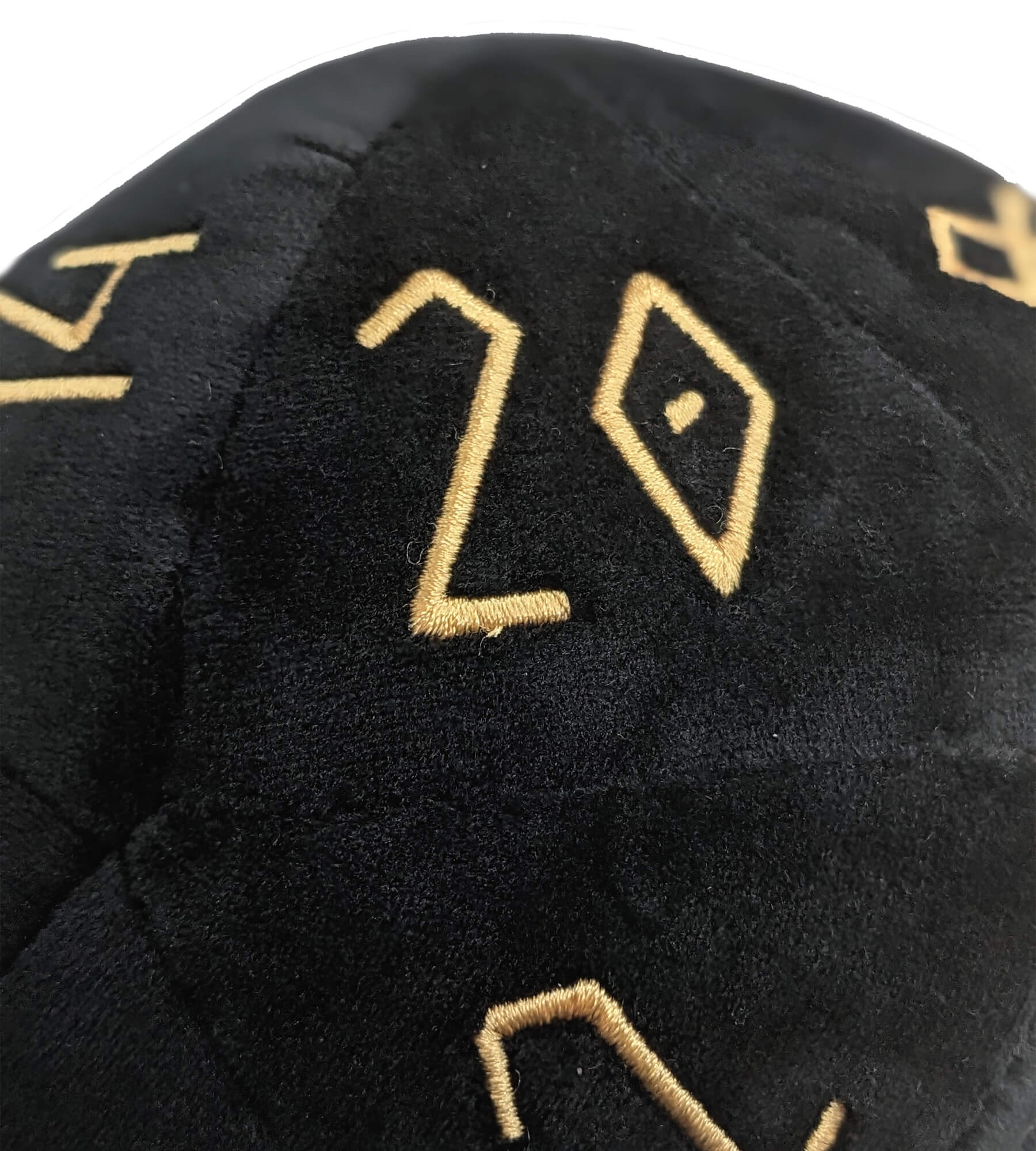 Big plush d20 dice black