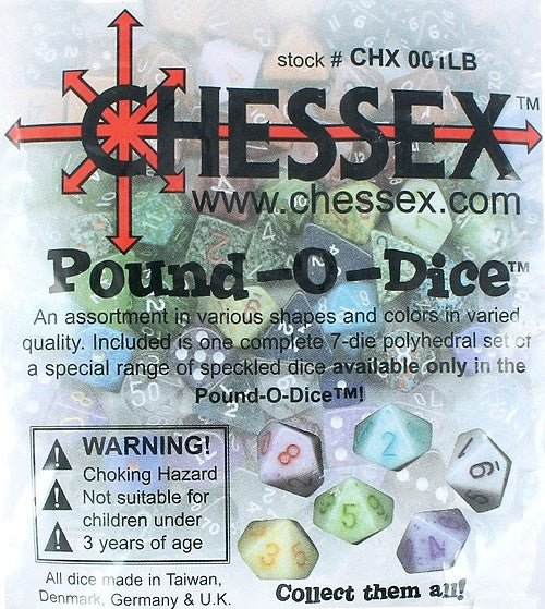 Chessex Pound-O-Dice  Bulk 1 Pound RPG Dice Assortment – Dark Elf Dice