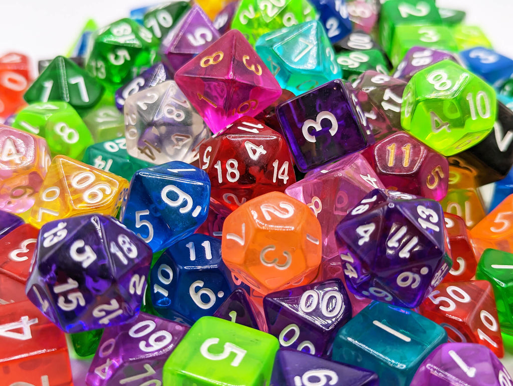 Bulk RPG game dice for dungeons and dragons and ttrpg games