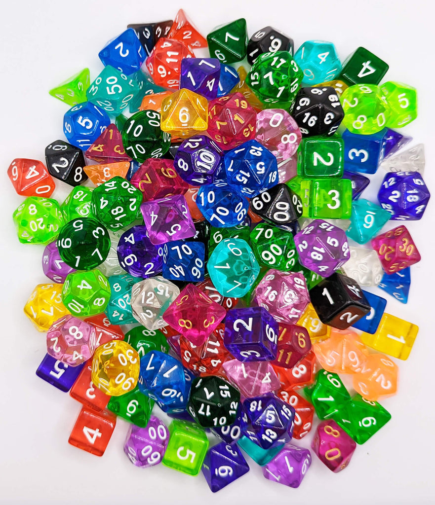 Pound of Translucent Dice for DnD and other TTRPG games