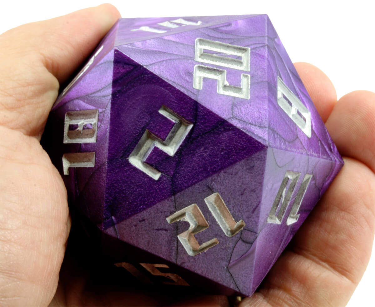 Giant d20 Pearl Purple