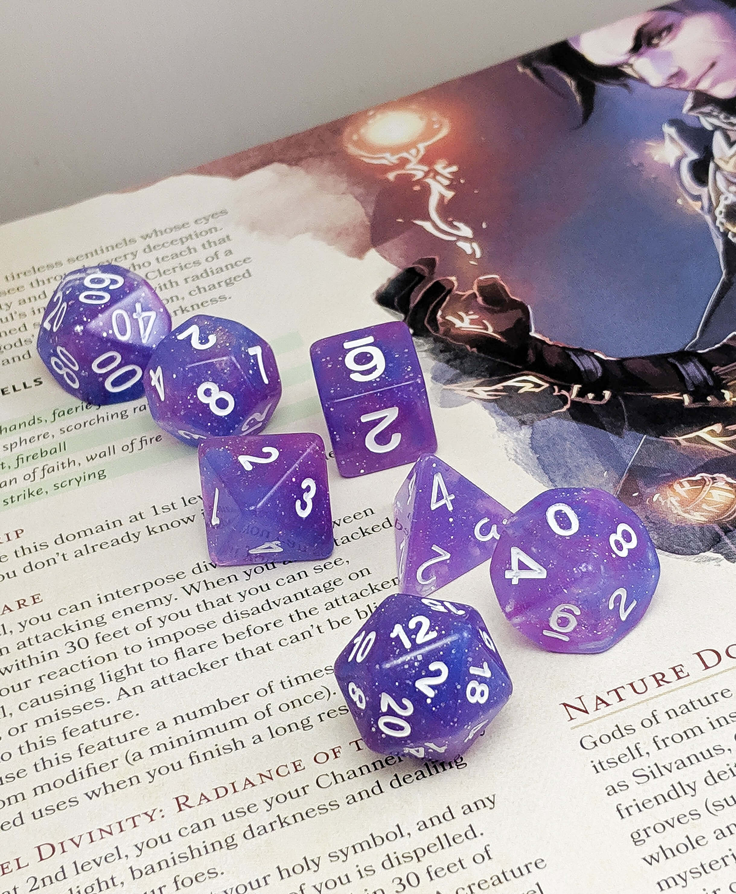 Purple Galaxy Dice