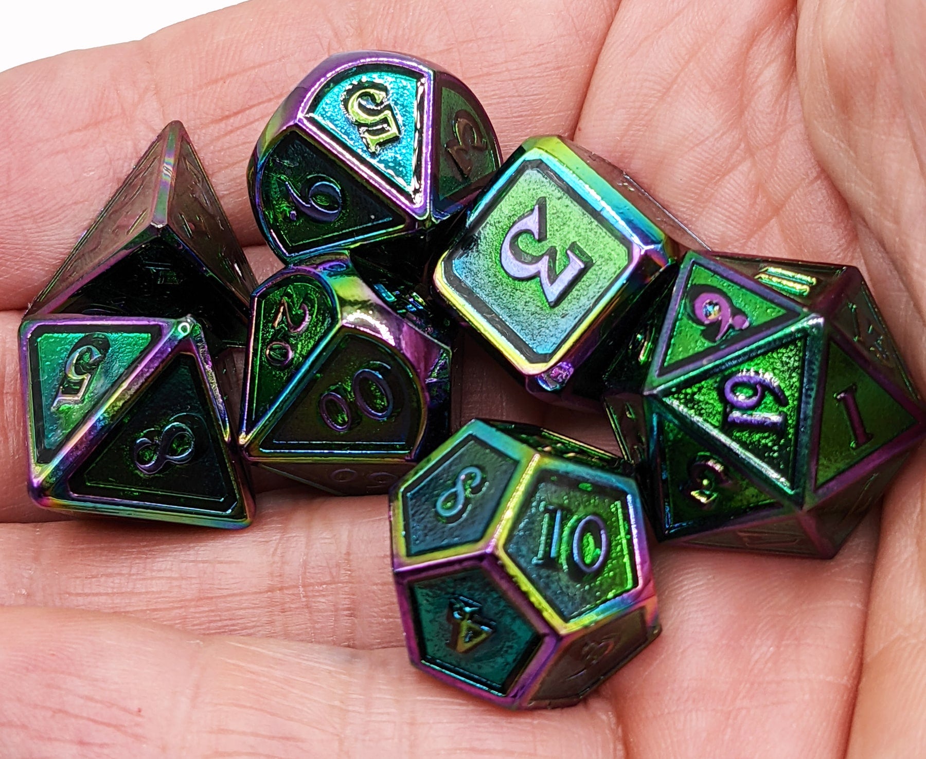 Green Rainbow DnD Dice 2