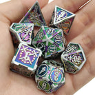 Rainbow and Steel Metal Dice 2