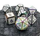 Rainbow Road Dice White Metal