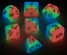 D&D Dice Rainbow Glow in the Dark 2