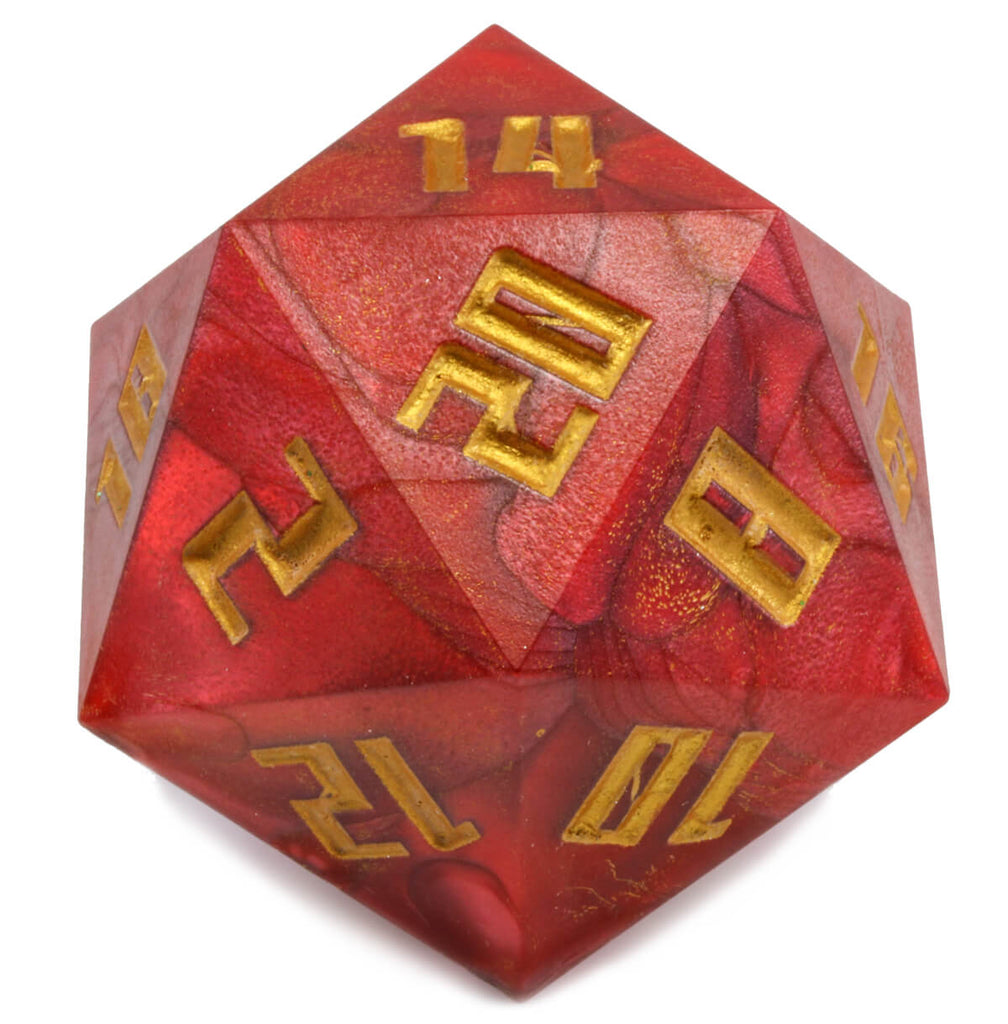 Giant d20 Pearl Red 2