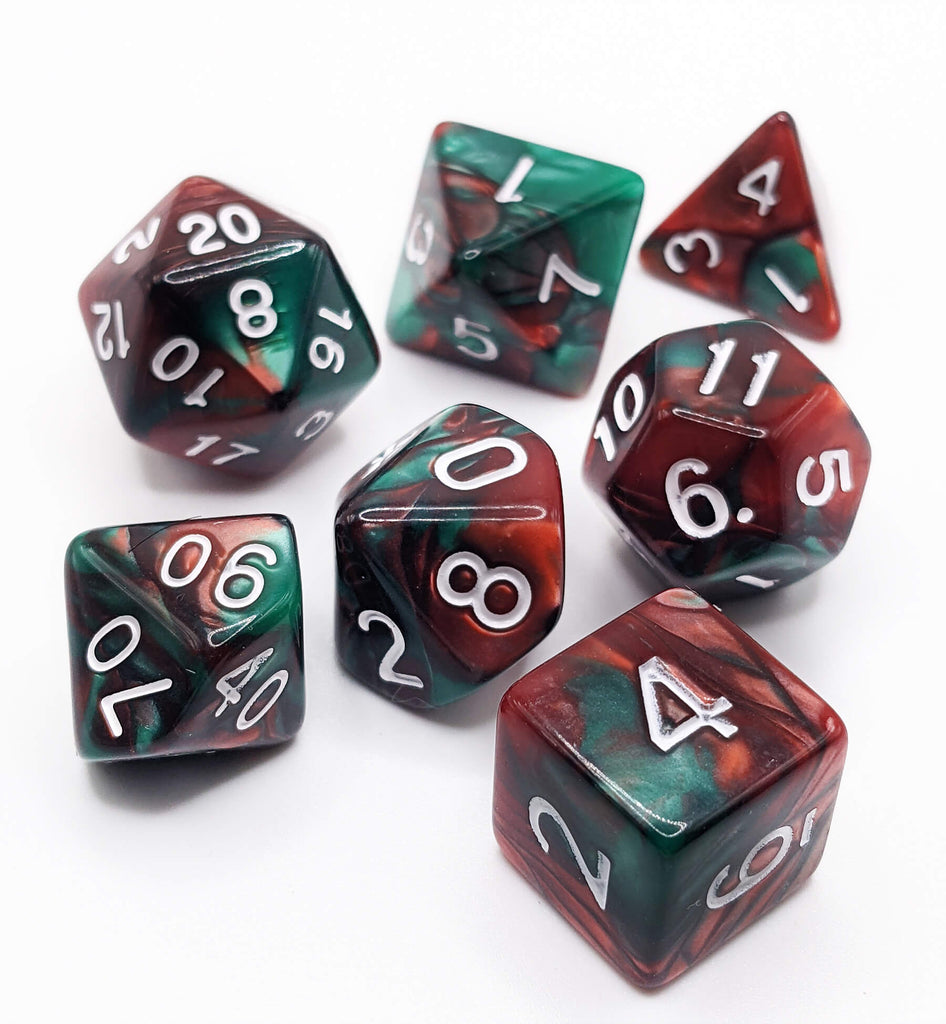 Crystal Caste Twins Dice Red Green 2
