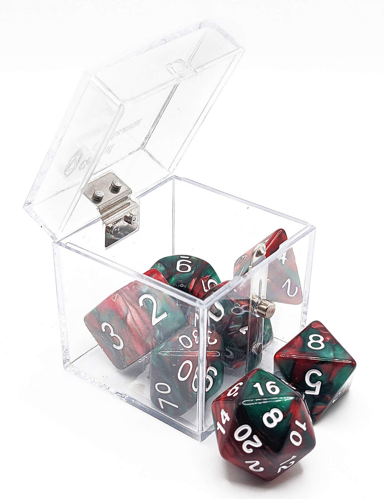Crystal Caste Twins Dice Red Green