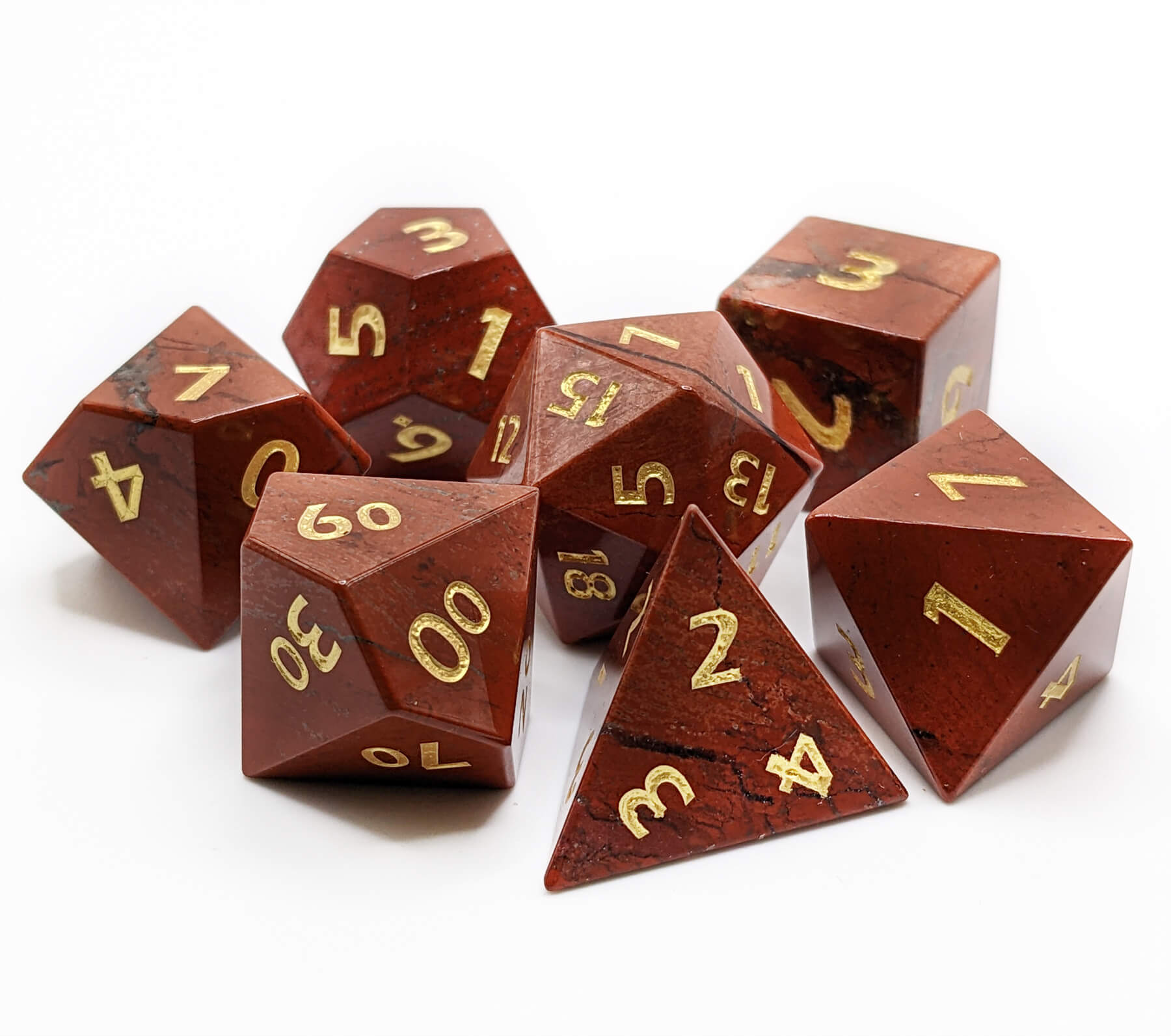 Natural red jasper dice