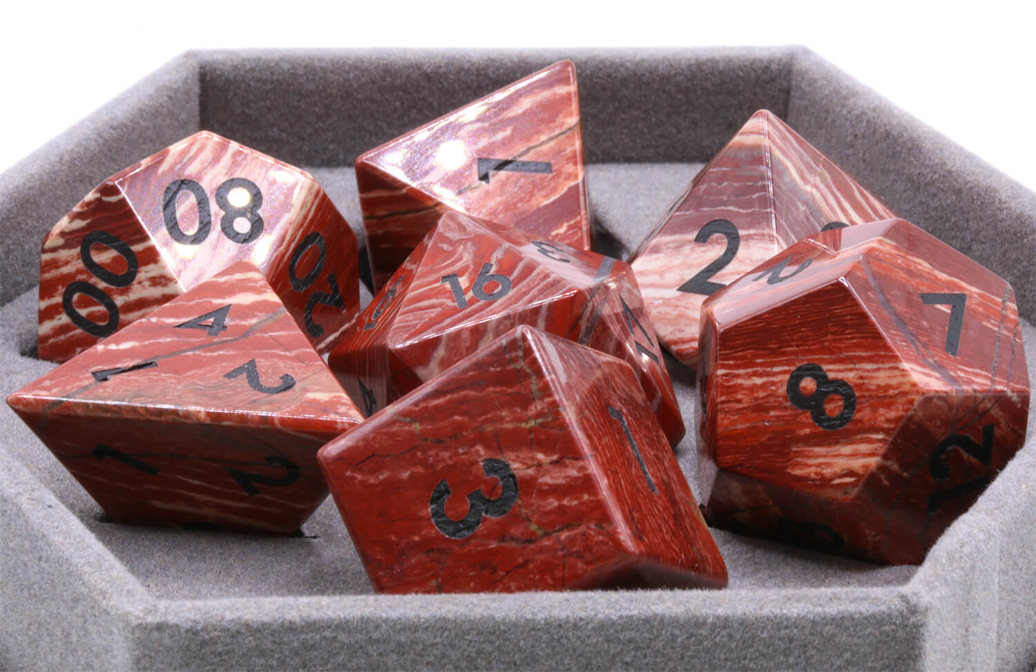 Blood Orchard Stone TTRPG Dice