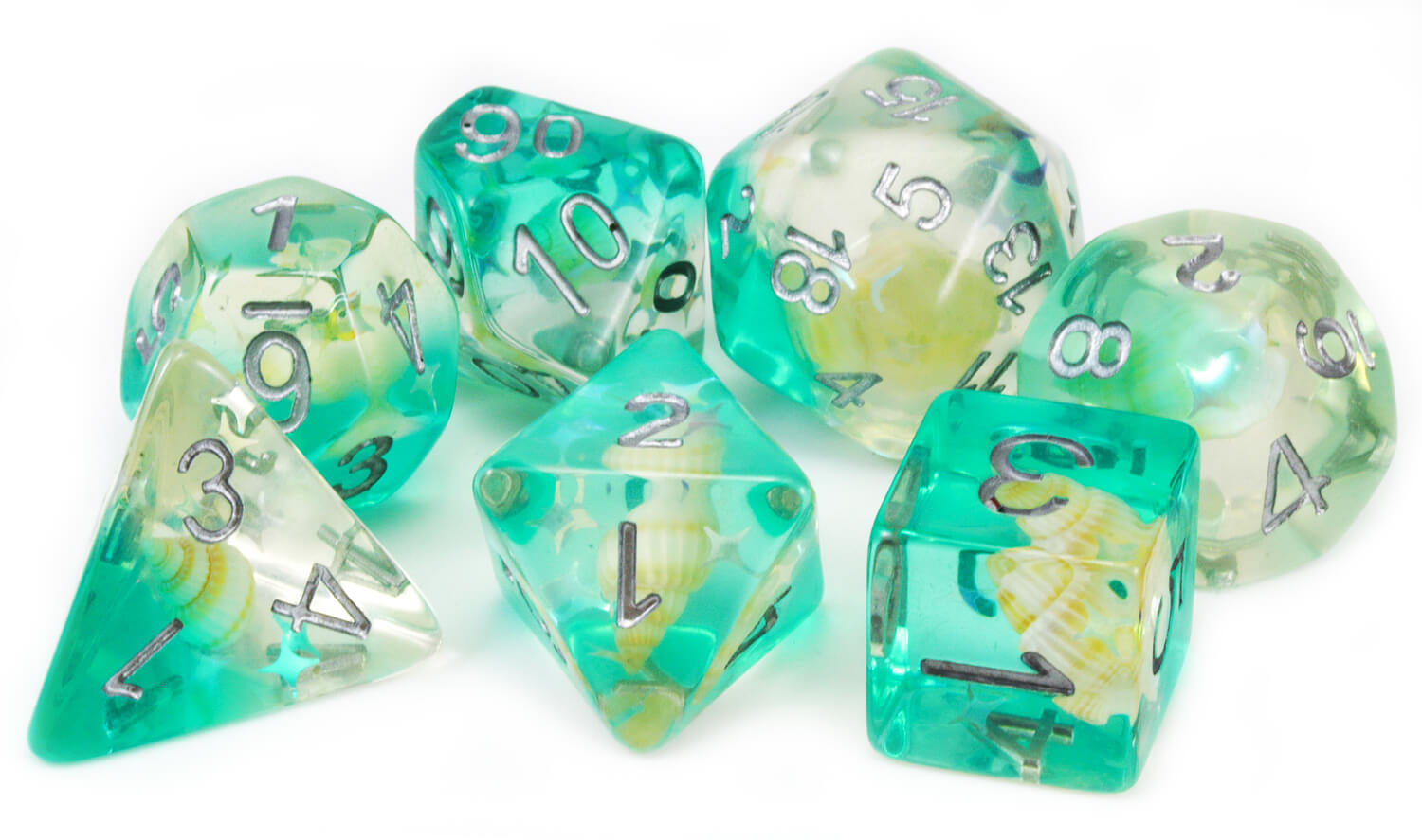 Seashell DnD Dice Green