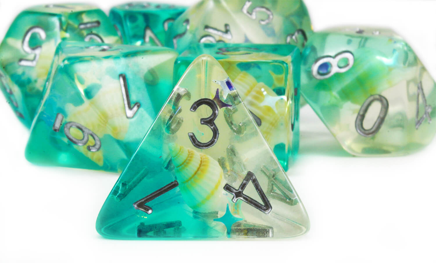 Seashell DnD Dice d4