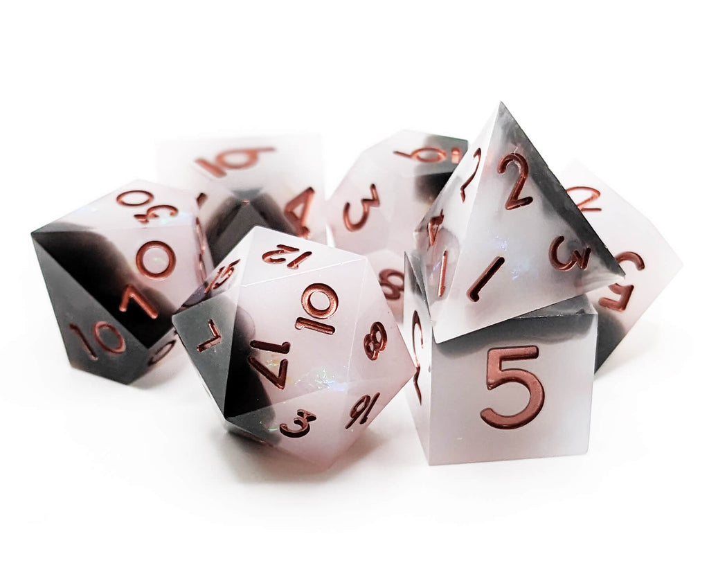 Holographic foil dice with copper numbers