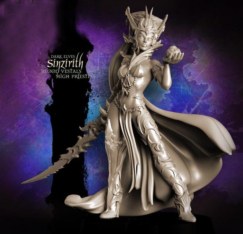 Raging Heroes Miniatures Sinzirith, Blood Vestal High Priestess